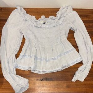 American Eagle Outfitters Light blue Blouse